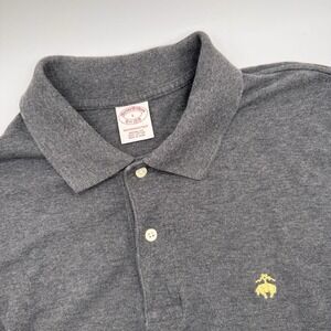 Brooks‎ Brothers Men's Large Dark Gray Performance Polo Original Fit Cotton Polo